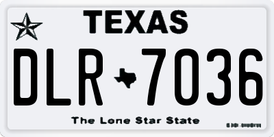 TX license plate DLR7036