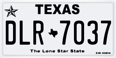 TX license plate DLR7037