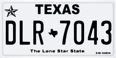 TX license plate DLR7043