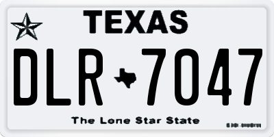 TX license plate DLR7047