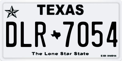 TX license plate DLR7054