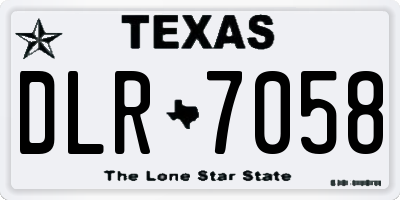 TX license plate DLR7058