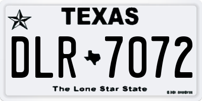 TX license plate DLR7072