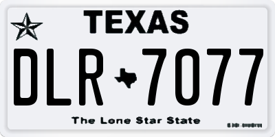 TX license plate DLR7077