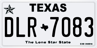 TX license plate DLR7083