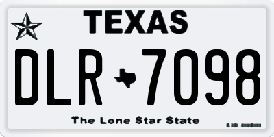 TX license plate DLR7098
