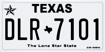 TX license plate DLR7101