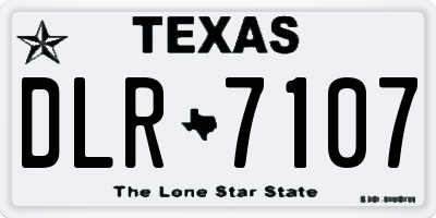 TX license plate DLR7107