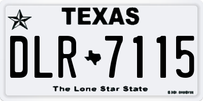TX license plate DLR7115