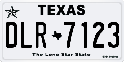 TX license plate DLR7123