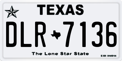TX license plate DLR7136