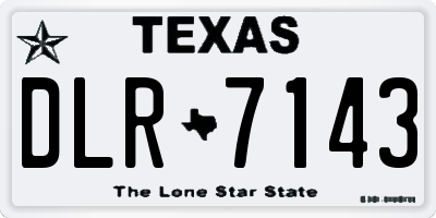 TX license plate DLR7143