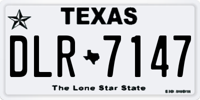 TX license plate DLR7147