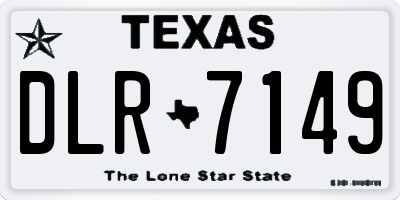TX license plate DLR7149