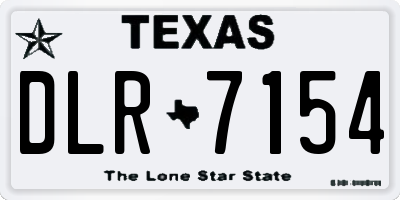 TX license plate DLR7154