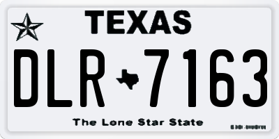 TX license plate DLR7163