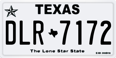 TX license plate DLR7172