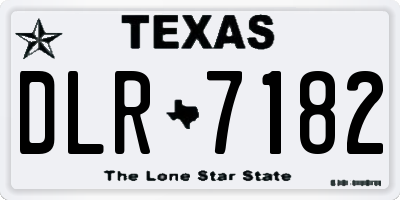 TX license plate DLR7182