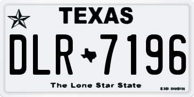 TX license plate DLR7196