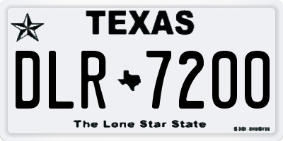 TX license plate DLR7200
