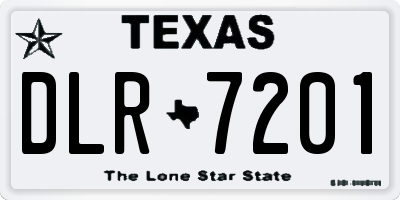 TX license plate DLR7201
