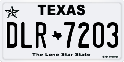 TX license plate DLR7203