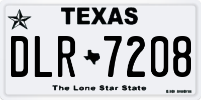 TX license plate DLR7208