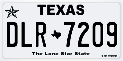 TX license plate DLR7209
