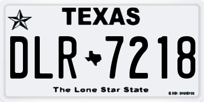TX license plate DLR7218