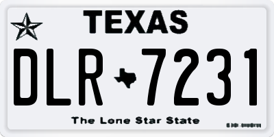 TX license plate DLR7231