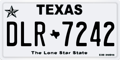 TX license plate DLR7242