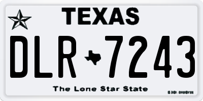 TX license plate DLR7243