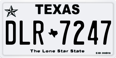 TX license plate DLR7247