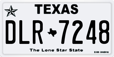 TX license plate DLR7248
