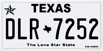 TX license plate DLR7252