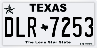 TX license plate DLR7253