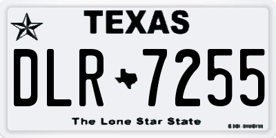 TX license plate DLR7255