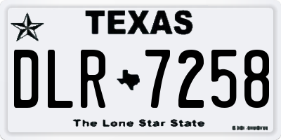 TX license plate DLR7258