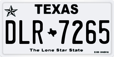 TX license plate DLR7265