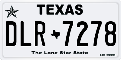 TX license plate DLR7278