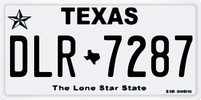 TX license plate DLR7287