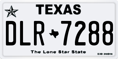 TX license plate DLR7288