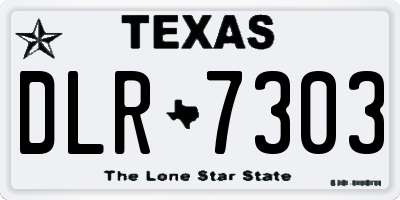 TX license plate DLR7303
