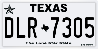 TX license plate DLR7305