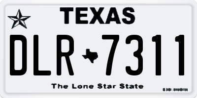 TX license plate DLR7311