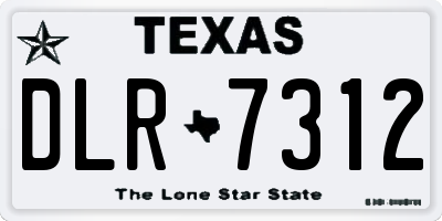 TX license plate DLR7312