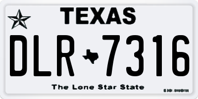 TX license plate DLR7316