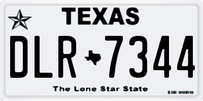 TX license plate DLR7344