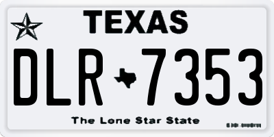 TX license plate DLR7353