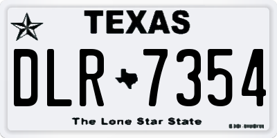 TX license plate DLR7354